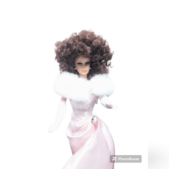 vintage bubble cut barbie doll 1960s Repaint In The 1996 Reproduction Pink Gown - Picture 12 of 12